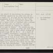 Sanday, Augmund Howe West, HY63NE 5, Ordnance Survey index card, page number 1, Recto
