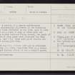 Sanday, Braeswick, HY63NW 16, Ordnance Survey index card, page number 1, Recto