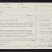 Holm Of Huip, HY63SW 4, Ordnance Survey index card, page number 1, Recto