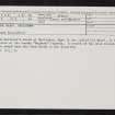Sanday, Helliehow, 'Cot Brae', HY64NE 14, Ordnance Survey index card, Recto