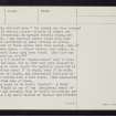 Sanday, Tofts Ness, HY74NE 1, Ordnance Survey index card, page number 2, Verso