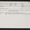 Sanday, Tofts Ness, HY74NE 1, Ordnance Survey index card, Recto