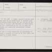 Sanday, Whale Head, HY74SE 9, Ordnance Survey index card, Recto