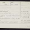 North Ronaldsay, Neven, HY75NE 1, Ordnance Survey index card, Recto