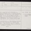 North Ronaldsay, Dennis Ness, HY75NE 6, Ordnance Survey index card, page number 1, Recto