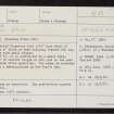 North Ronaldsay, Holland House, HY75SE 6, Ordnance Survey index card, page number 1, Recto