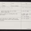 North Ronaldsay, Bride's Kirk, HY75SE 10, Ordnance Survey index card, page number 1, Recto