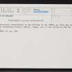 North Ronaldsay, Hill Of Holland, HY75SE 27, Ordnance Survey index card, Recto