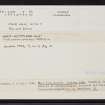Fair Isle, HZ16NE 7, Ordnance Survey index card, Recto
