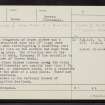 Taransay, Sands Of Rath, NB00SW 5, Ordnance Survey index card, Recto