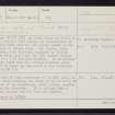 Lewis, Sidhean A' Chairn Bhuidhe, NB03NE 3, Ordnance Survey index card, Recto