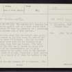 Lewis, Dun Bharabhat, NB03NE 4, Ordnance Survey index card, page number 1, Recto