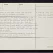 Lewis, Dun Borranish, NB03SE 1, Ordnance Survey index card, page number 2, Verso