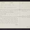 Lewis, Timsgarry, NB03SE 2, Ordnance Survey index card, page number 1, Recto