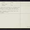 Great Bernera, Dun Barraglom, NB13SE 5, Ordnance Survey index card, page number 2, Verso