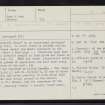Lewis, Little Bernera, Teampull Bhearnaraidh Bheag, NB14SE 5, Ordnance Survey index card, page number 1, Recto