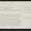 Lewis, Garynahine, Airidh Nam Bidearan, 'Tursachan', NB22NW 1, Ordnance Survey index card, page number 1, Recto