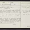 Lewis, Callanish, 'Tursachan', NB23SW 3, Ordnance Survey index card, page number 1, Recto
