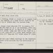 Lewis, Cul A'Chleit, NB23SW 7, Ordnance Survey index card, page number 1, Recto