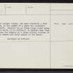 Lewis, Cul A'Chleit, NB23SW 7, Ordnance Survey index card, page number 2, Verso