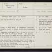 Lewis, Teampull Eoin, NB24NE 3, Ordnance Survey index card, page number 1, Recto