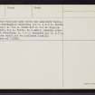 Lewis, Dun Loch An Duna, NB32NE 1, Ordnance Survey index card, page number 2, Verso