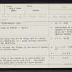 Lewis, Barvas, Cladh Mhuire, NB35SE 7, Ordnance Survey index card, Recto