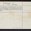 Lewis, Upper Coll, Dunan, NB43NE 1, Ordnance Survey index card, page number 2, Verso