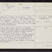 Lewis, Laxdale, Priest's Glen, NB43NW 1, Ordnance Survey index card, Recto