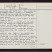 Lewis, North Beach, NB43SW 9, Ordnance Survey index card, page number 2, Verso