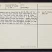 Lewis, Teampall Amhlaigh, NB44SE 3, Ordnance Survey index card, page number 2, Verso
