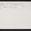 Lewis, Galson, Dun Sabhuill, NB45NW 3, Ordnance Survey index card, Recto