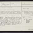 Lewis, Ness, Moss Of Dhibadail, NB46SE 4, Ordnance Survey index card, Recto