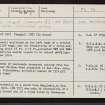 Lewis, Eye, Chicken Head, NB52NW 1, Ordnance Survey index card, page number 1, Recto