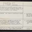 Lewis, Tobar Huisdean, NB53SW 1, Ordnance Survey index card, page number 2, Verso