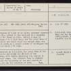 Lewis, Lower Bayble, Loch An Duin, NB53SW 6, Ordnance Survey index card, Recto
