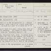 Lewis, Dun Bhilascleiter, NB55NE 1, Ordnance Survey index card, page number 1, Recto