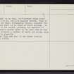 Lewis, Port Of Ness, Dun Eistean, NB56NW 1, Ordnance Survey index card, page number 3, Recto