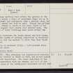 Lewis, Pigmie's Isle, Luchruban, NB56NW 4, Ordnance Survey index card, page number 2, Verso