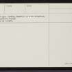 Lewis, Carnan A' Ghrodhair, NB56SW 1, Ordnance Survey index card, page number 2, Verso