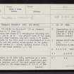 Lewis, Ness, Teampull Pheadair, NB56SW 2, Ordnance Survey index card, page number 1, Recto