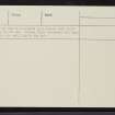 An Deilbh, Badenscaille, NC00NW 7, Ordnance Survey index card, page number 2, Verso