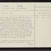 Strath Polly, NC01SE 5, Ordnance Survey index card, page number 1, Recto