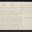 An Dun, Stoer, NC02NW 1, Ordnance Survey index card, page number 1, Recto