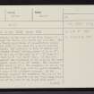 Clachtoll, NC02NW 2, Ordnance Survey index card, page number 1, Recto