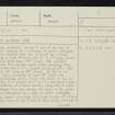 Culkein, An Dunan, NC03SW 1, Ordnance Survey index card, page number 1, Recto