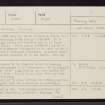 Loch Na Claise, NC03SW 4, Ordnance Survey index card, page number 1, Recto