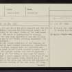 An Dun, Dreinach, NC10SE 1, Ordnance Survey index card, page number 1, Recto