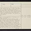Dun Canna, NC10SW 1, Ordnance Survey index card, page number 2, Verso