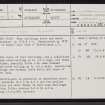 Poll Tigh Charraigein, NC12NE 2, Ordnance Survey index card, page number 1, Recto